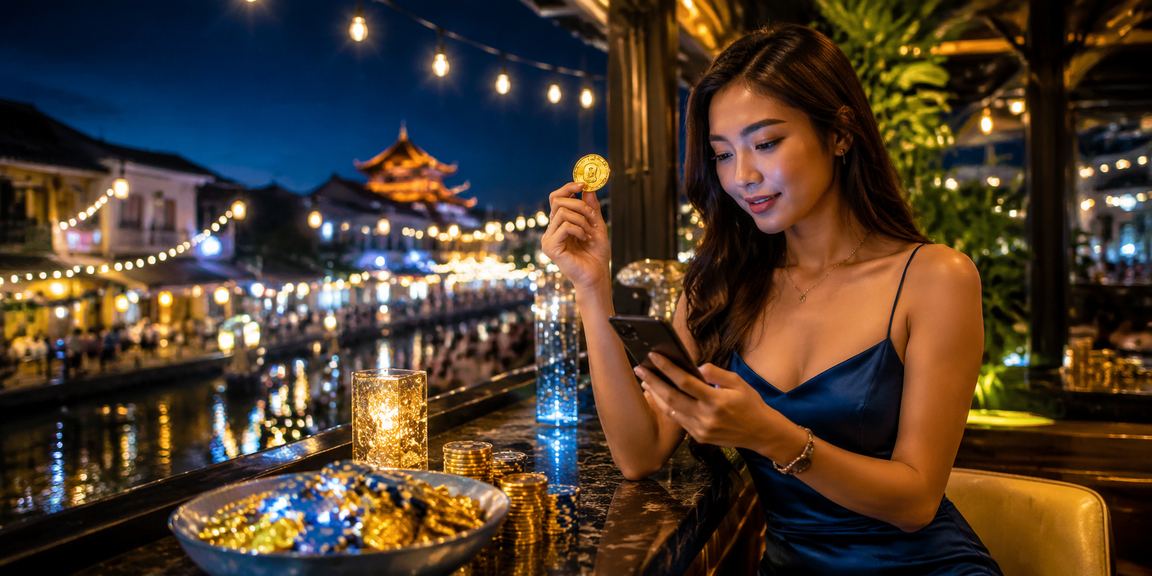 Pemain Melaka menggunakan aplikasi kasino mudah alih untuk slot di 1080